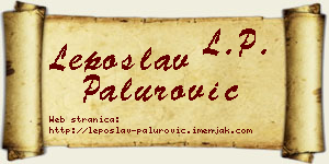 Leposlav Palurović vizit kartica